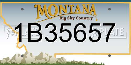 1B35657 Montana License Plate
