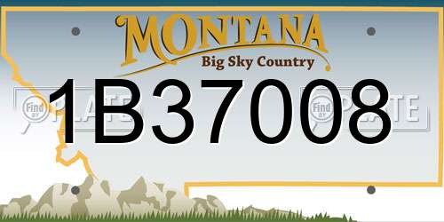 1B37008 Montana License Plate