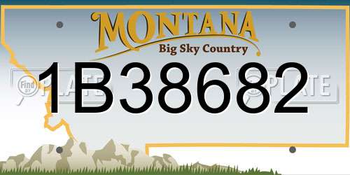 1B38682 Montana License Plate