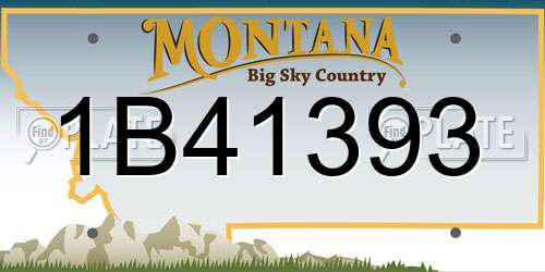 1B41393 Montana License Plate
