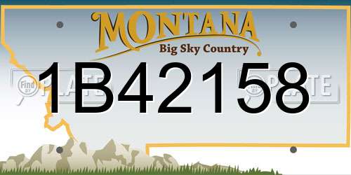 1B42158 Montana License Plate