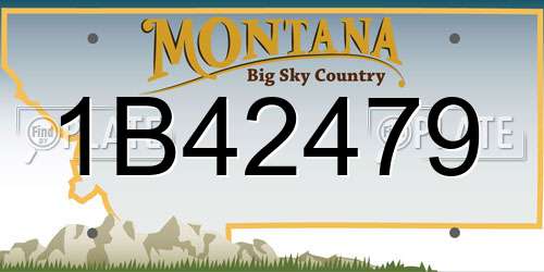 1B42479 Montana License Plate