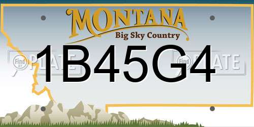 1B45G4 Montana License Plate