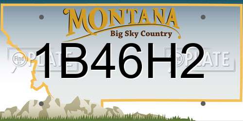 1B46H2 Montana License Plate