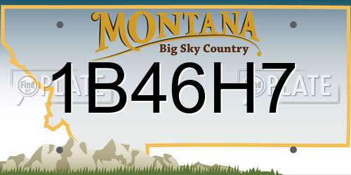 1B46H7 Montana License Plate