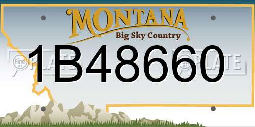 1B48660 Montana License Plate