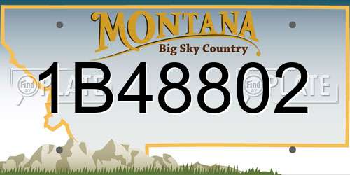 1B48802 Montana License Plate
