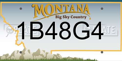 1B48G4 Montana License Plate
