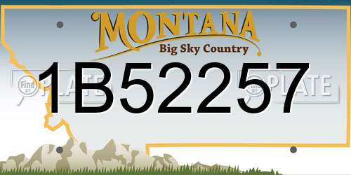 1B52257 Montana License Plate