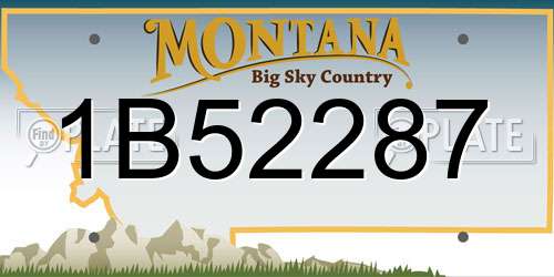 1B52287 Montana License Plate
