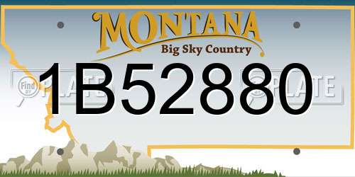 1B52880 Montana License Plate