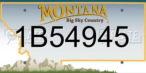 1B54945 Montana License Plate