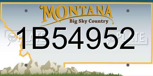 1B54952 Montana License Plate