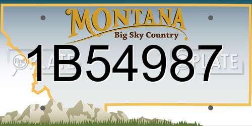1B54987 Montana License Plate