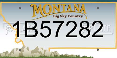 1B57282 Montana License Plate