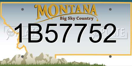 1B57752 Montana License Plate