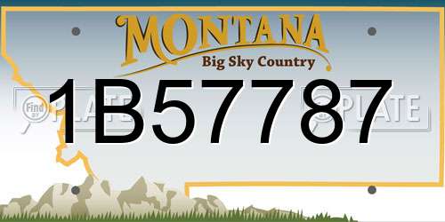1B57787 Montana License Plate