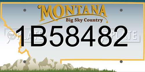 1B58482 Montana License Plate