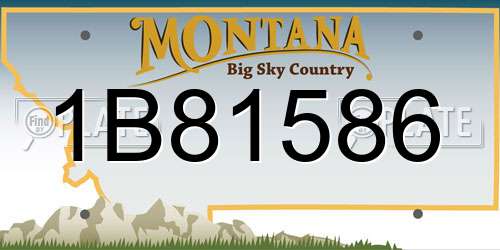 1B81586 Montana License Plate