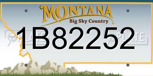 1B82252 Montana License Plate