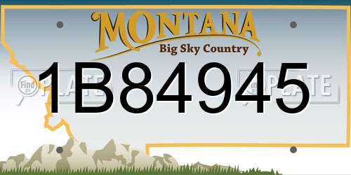 1B84945 Montana License Plate