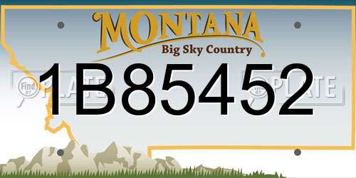1B85452 Montana License Plate