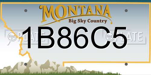 1B86C5 Montana License Plate
