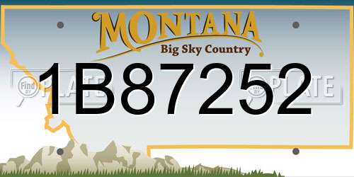 1B87252 Montana License Plate
