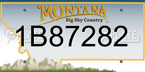 1B87282 Montana License Plate