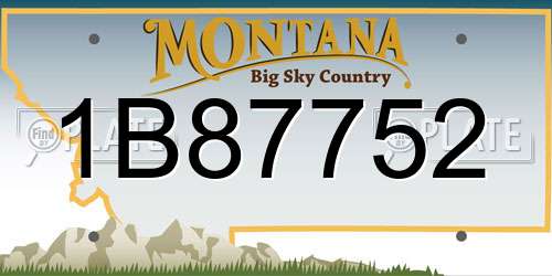 1B87752 Montana License Plate