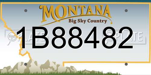 1B88482 Montana License Plate