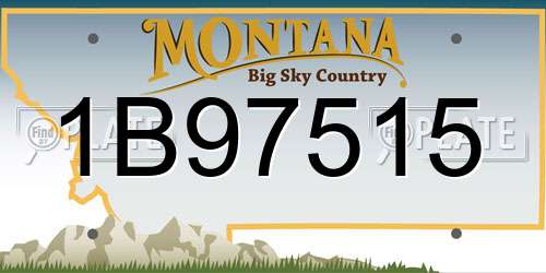 1B97515 Montana License Plate