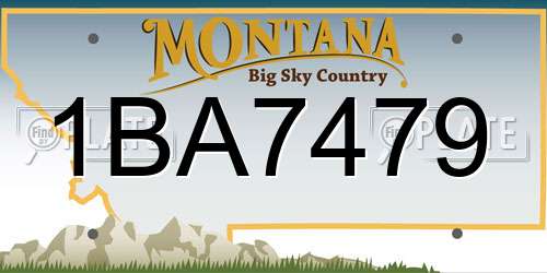 1BA7479 Montana License Plate