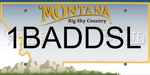 1BADDSL Montana License Plate