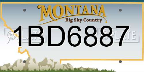 1BD6887 Montana License Plate