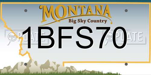 1BFS70 Montana License Plate