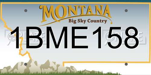 1BME158 Montana License Plate