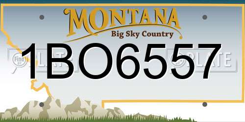 1BO6557 Montana License Plate