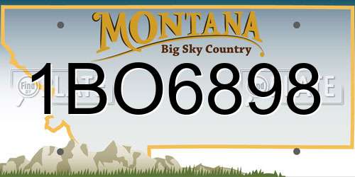1BO6898 Montana License Plate