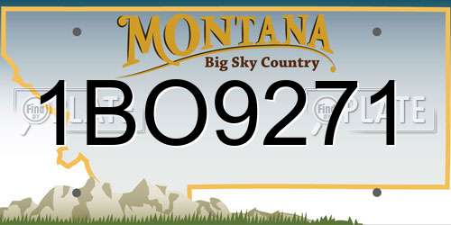 1BO9271 Montana License Plate
