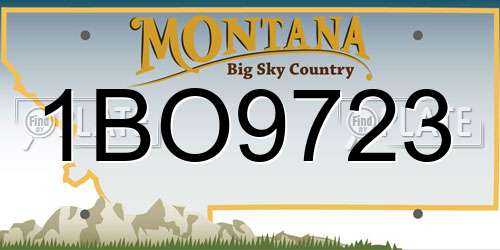 1BO9723 Montana License Plate