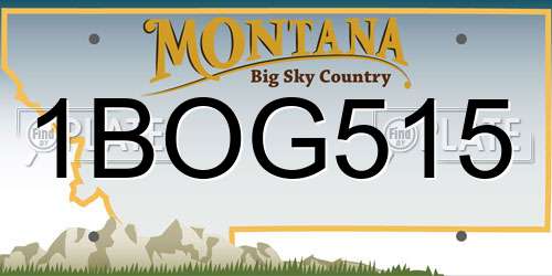 1BOG515 Montana License Plate