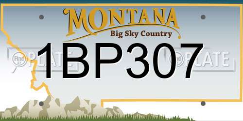1BP307 Montana License Plate