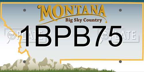 1BPB75 Montana License Plate