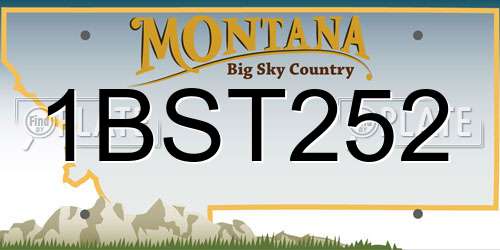1BST252 Montana License Plate