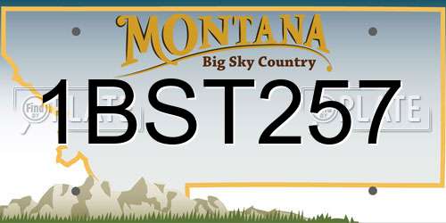 1BST257 Montana License Plate