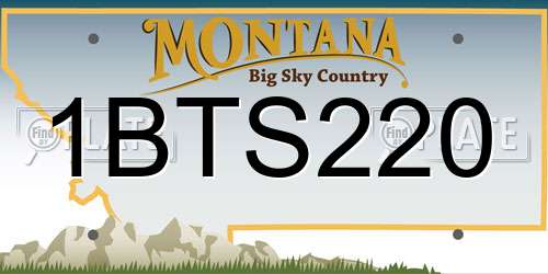 1BTS220 Montana License Plate