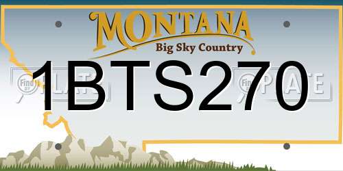 1BTS270 Montana License Plate