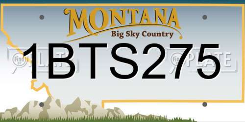 1BTS275 Montana License Plate