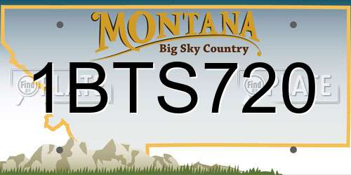 1BTS720 Montana License Plate